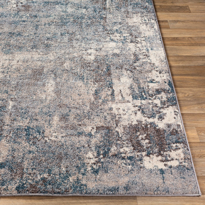 Ankara Machine Woven Rug — Beige / Teal | AKR-2307