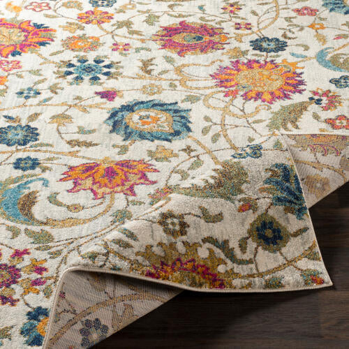 Livabliss Harput Machine Woven Rug — Multi / Ivory Floral | HAP-1074 - construction