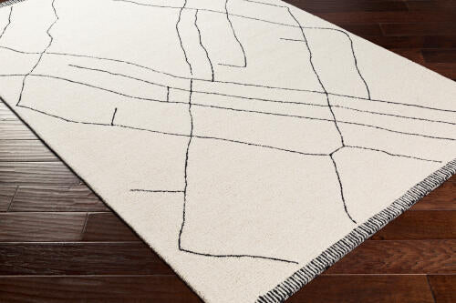 Arsenal Handmade Wool Rug — Cream / Black | ARL-2304