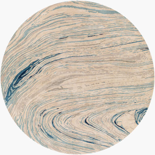 Kavita Handmade Rug — Ice Blue / Oatmeal | KVT-2308