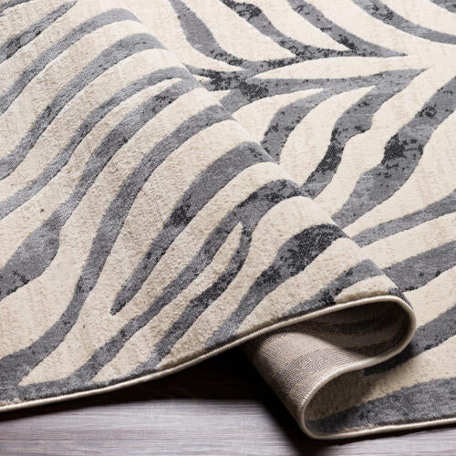 City Machine Woven Rug — Gray / Ivory | CIT-2300 - construction
