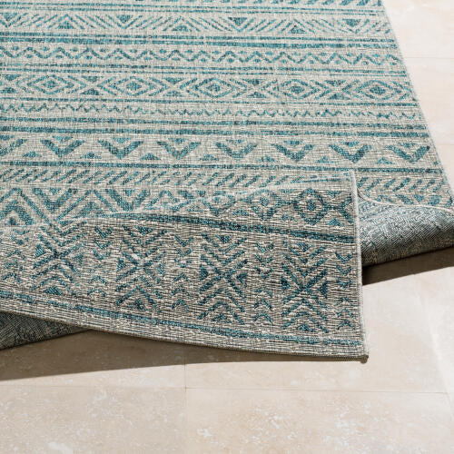Livabliss Eagean Machine Woven Rug — Teal / Taupe | EAG-2307