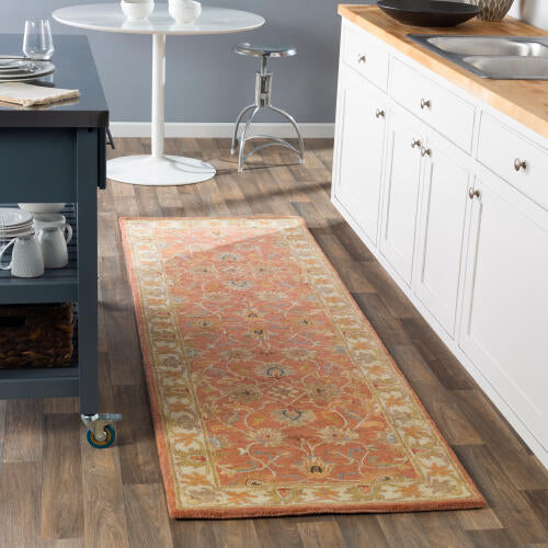 Caesar Handmade Wool Rug — Rust / Burnt Orange | CAE-1124