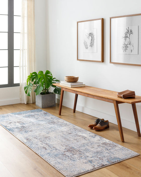 Ankara Machine Woven Rug — Beige / Teal | AKR-2307