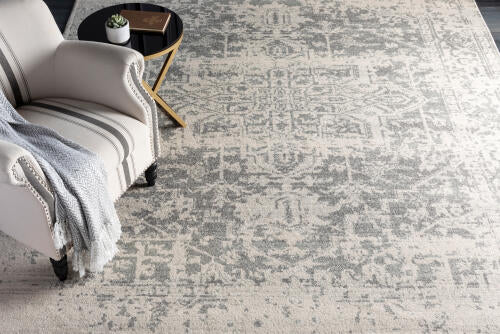 Livabliss Harput Machine Woven Rug — Light Gray / Ivory | HAP-1024