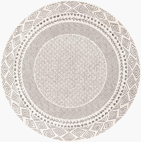 Bahar Machine Woven Rug — Charcoal / Light Beige | BHR-2321