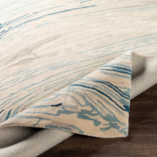 Kavita Handmade Rug — Ice Blue / Oatmeal | KVT-2308