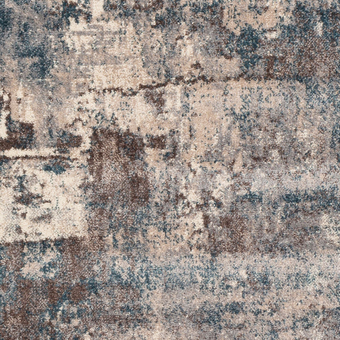 Ankara Machine Woven Rug — Beige / Teal | AKR-2307