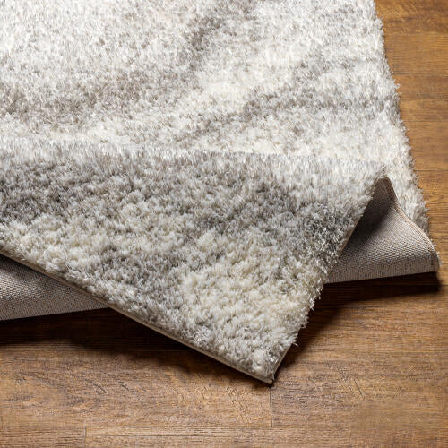 Cloudy Shag Machine Woven Rug — Off-White / Gray | CDG-2306
