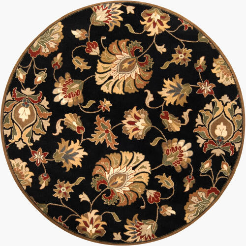 Caesar Handmade Wool Rug — Black / Olive / Rust | CAE-1027