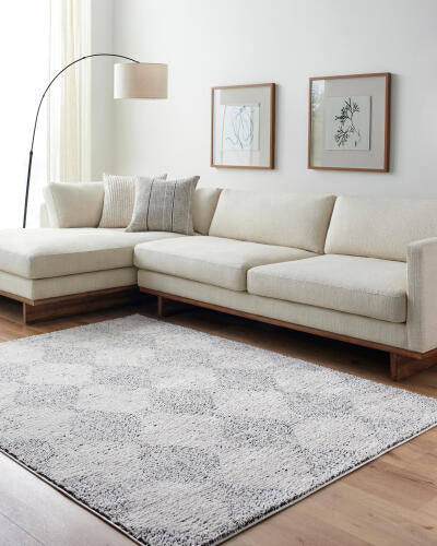Livabliss Freud Machine Woven Rug — Ivory / Charcoal | FEU-2332 - colour & pattern