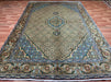 7'x10' Hand-Knotted Persian Beige/Teal Area Rug – KB Rugs 