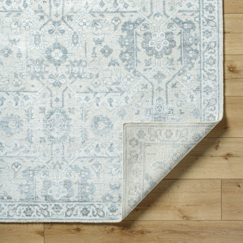 Aleyna Hand Knotted Rug — Light Blue / Cream | ANE-2300 - construction