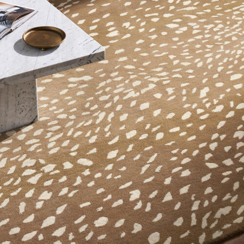 Athena Handmade Wool Rug — Light Brown / Cream | ATH-5162