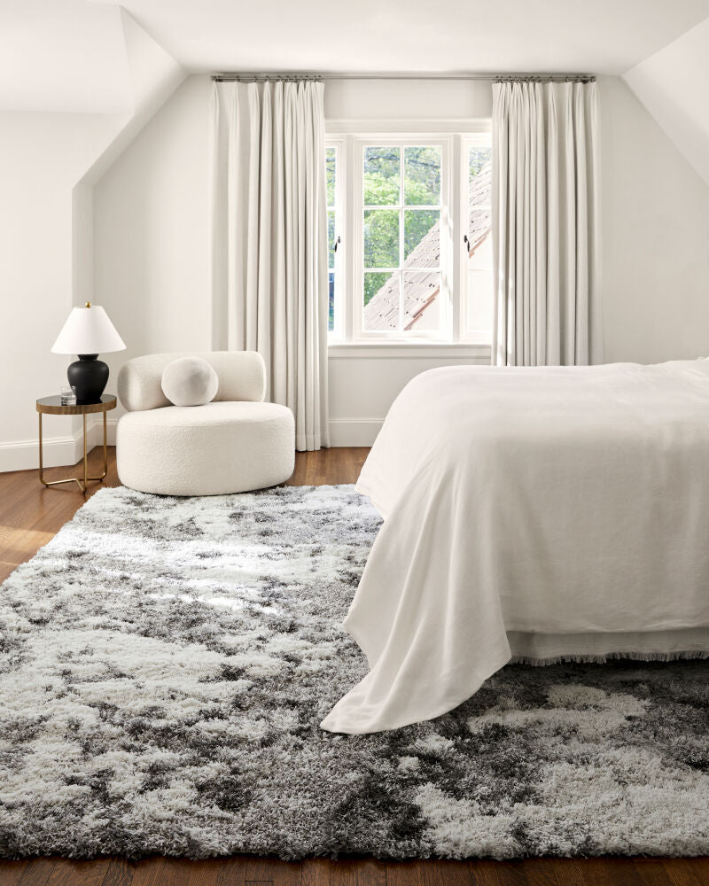 Alta Shag Machine Woven Rug — Off-White / Gray | ASG-2304 - colour & pattern