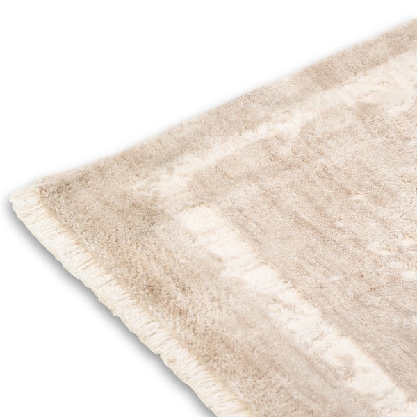 Ivory Minimal Vintage Rug – Easy-Care Turkish Powerloom (0.25" Pile)