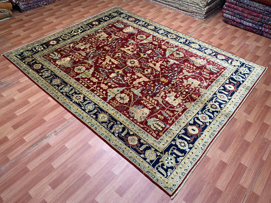8'x10' Hand-Knotted Chobi Red/Multi Area Rug – KB Rugs