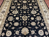 8'x10' Hand-Knotted Chobi Black/Ivory Area Rug – KB Rugs