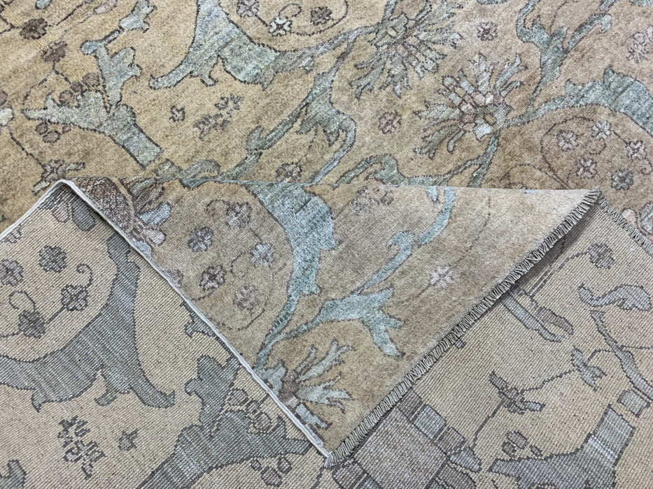 8'x10' Hand-Knotted Chobi Beige/Blue Area Rug – KB Rugs
