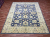 8'x10' Hand-Knotted Chobi Navy/Ivory Area Rug – KB Rugs