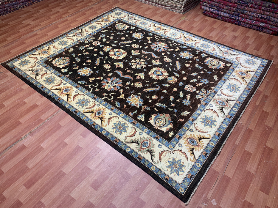 8'x10' Hand-Knotted Chobi Brown/Multi Area Rug – KB Rugs