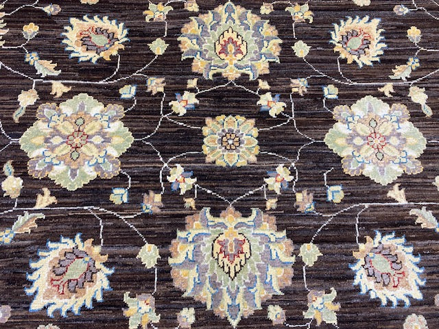 8'x10' Hand-Knotted Chobi Brown/Ivory Area Rug – KB Rugs