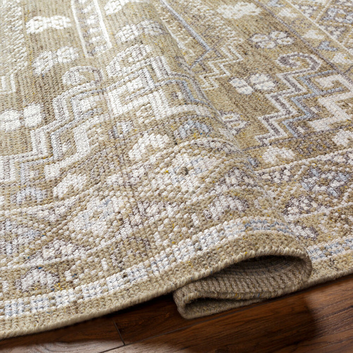 Almeria Hand Knotted Rug — Mustard / Pale Blue | ALM-2301