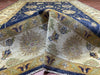 7'x10' Hand-Knotted Chobi Navy/Gold Area Rug – KB Rugs