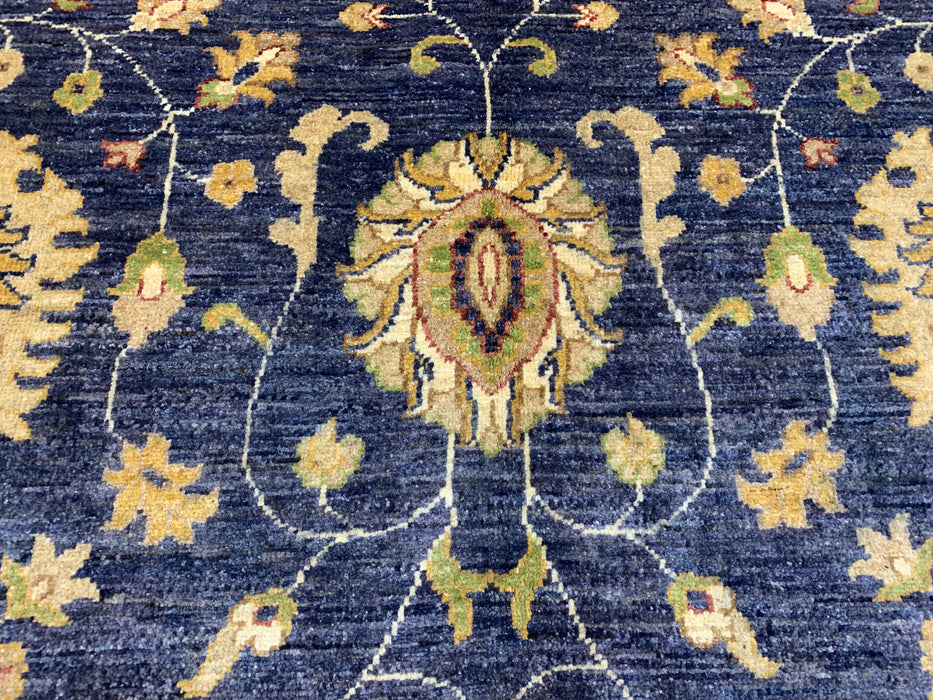7'x10' Hand-Knotted Chobi Navy/Gold Area Rug – KB Rugs