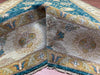 7'x10' Hand-Knotted Chobi Teal/Ivory Area Rug – KB Rugs
