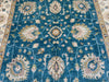 7'x10' Hand-Knotted Chobi Teal/Ivory Area Rug – KB Rugs