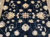 7'x10' Hand-Knotted Chobi Black/Ivory Area Rug – KB Rugs