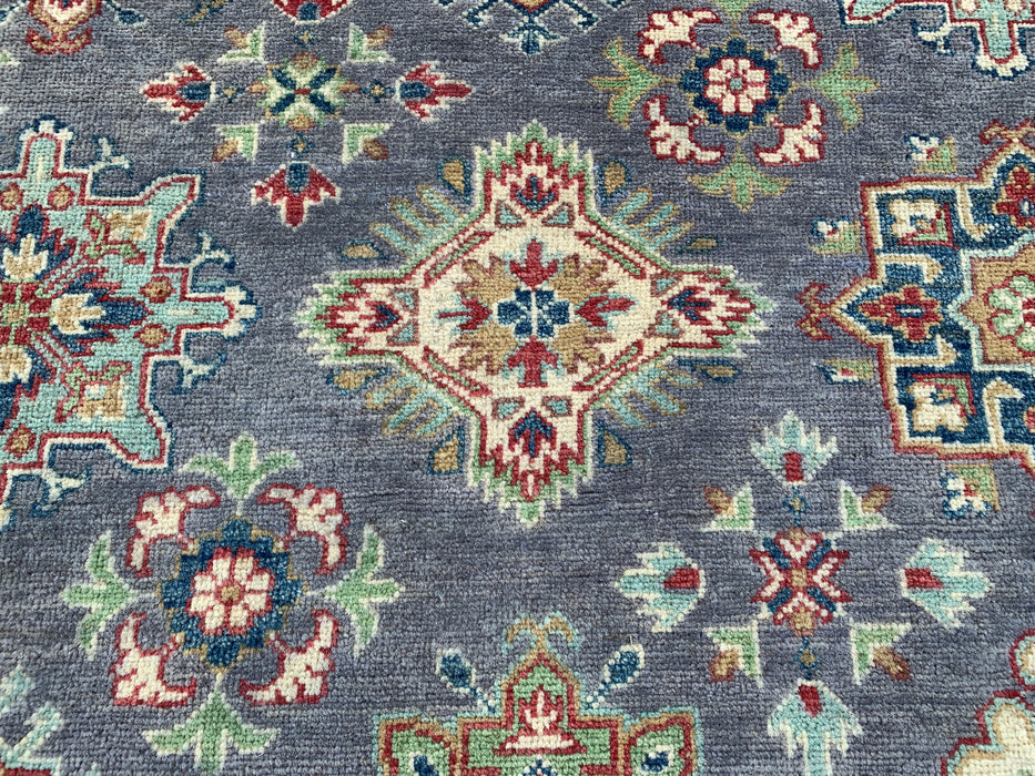 11'7 x 8'11 Hand-Knotted Peshawari Chobi Wool Rug - Gray Traditional Tribal Area Rug - KBHM-518