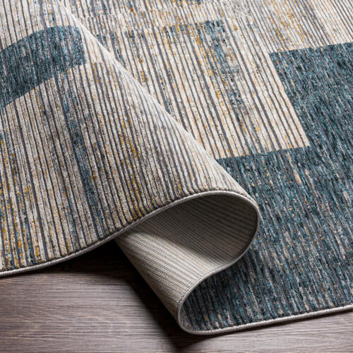 Livabliss Cardiff Machine Woven Rug — Blue / Gray | CDF-2312 - construction