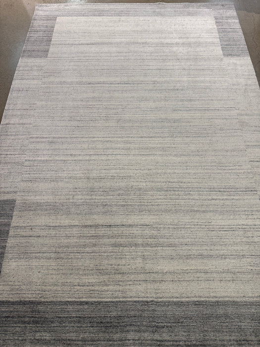 5’10X9' Hand-Knotted Silverstone Wool Area Rug- Ivory/Grey