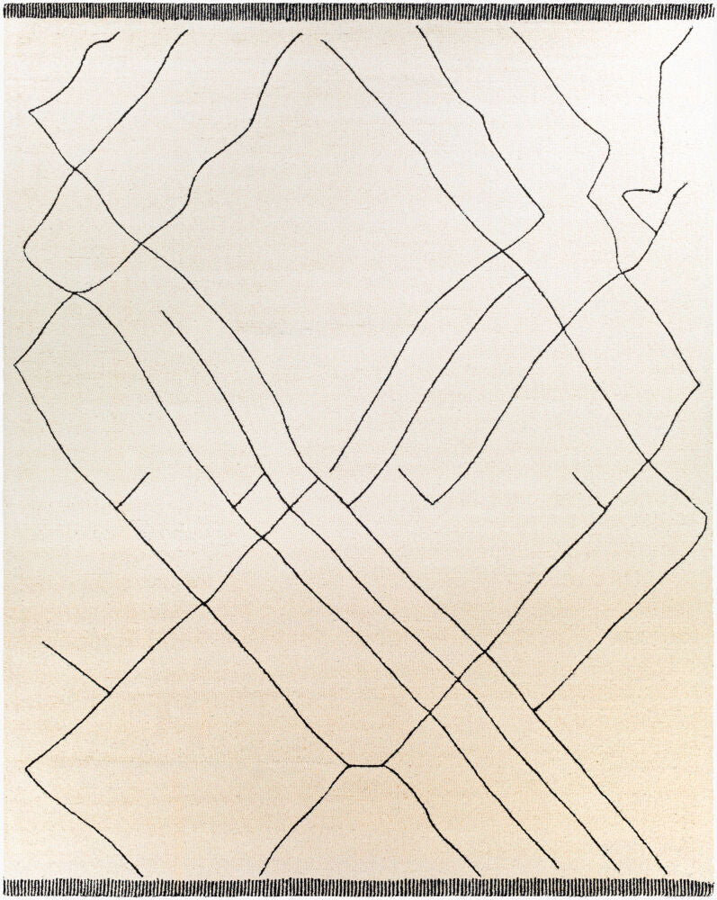Arsenal Handmade Wool Rug — Cream / Black | ARL-2304 - performance