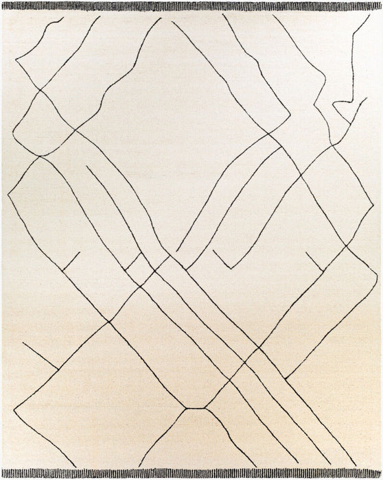 Arsenal Handmade Wool Rug — Cream / Black | ARL-2304