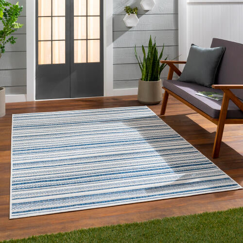 Livabliss Eagean Machine Woven Rug — Blue / Ivory | EAG-2337