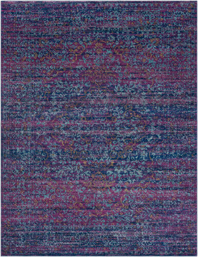 Livabliss Harput Machine Woven Rug — Navy / Plum Distressed | HAP-1003 - performance