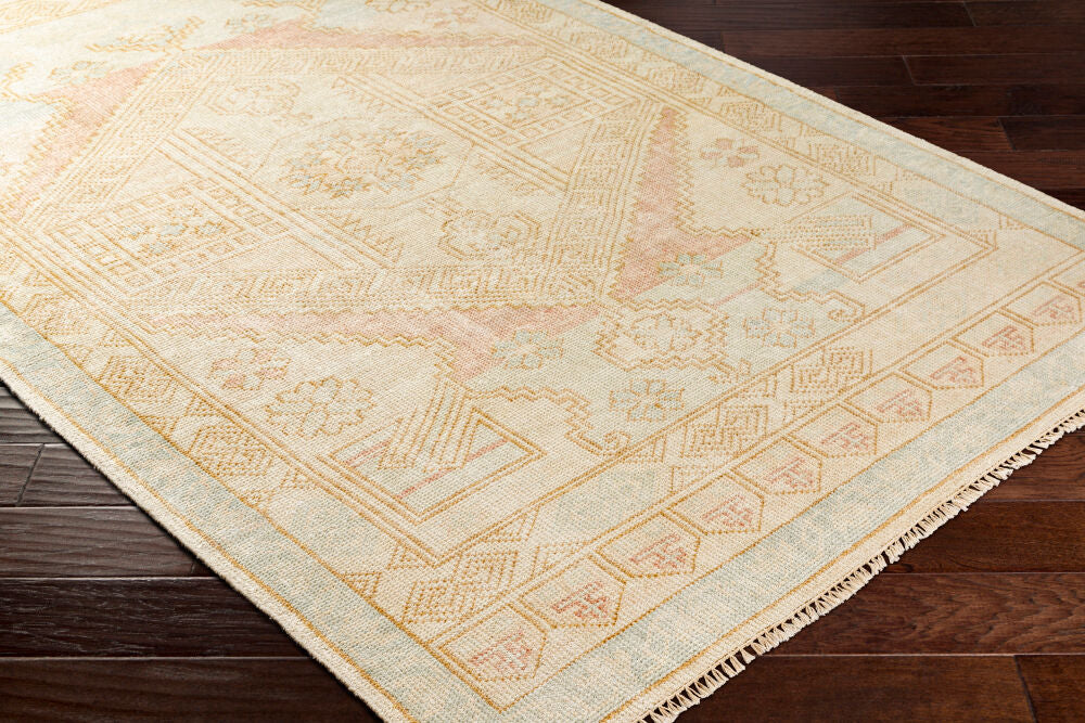 Anadolu Hand Knotted Rug — Blue / Pale Pink | AAU-2302