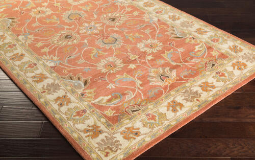 Caesar Handmade Wool Rug — Rust / Burnt Orange | CAE-1124