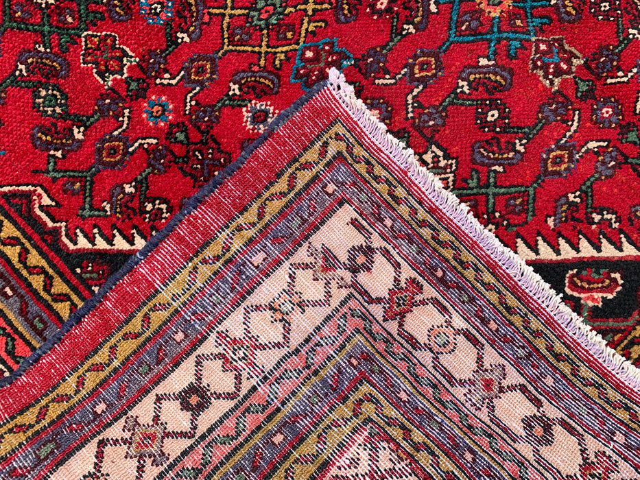 Handmade Persian Wool Area Rug 7x10 - Red Tribal Medallion Persian Style Rug - Exact Size 10'2" x 6'8" - KBHM-672