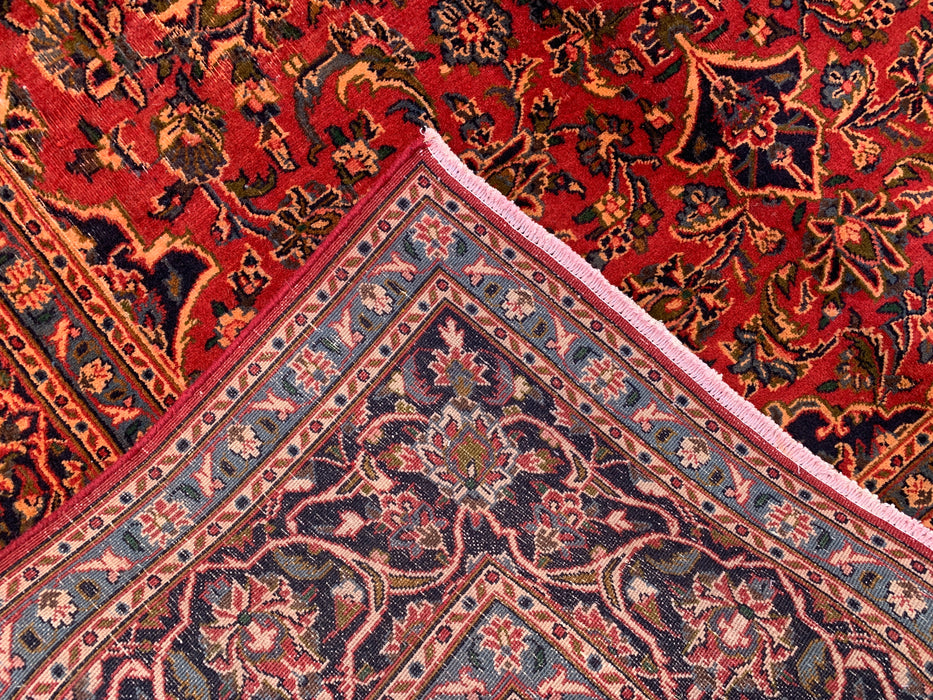 Handmade Persian Wool Area Rug 7x10 - Red Floral Medallion Persian Style Rug - Exact Size 9'5" x 6'3" - KBHM-683
