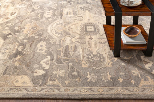 Caesar Handmade Wool Rug — Gray / Ivory | CAE-1196