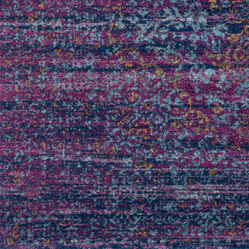 Livabliss Harput Machine Woven Rug — Navy / Plum Distressed | HAP-1003 - construction