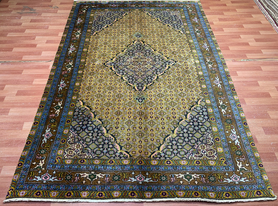 7'x10' Hand-Knotted Persian Olive/Multi Area Rug – KB Rugs 