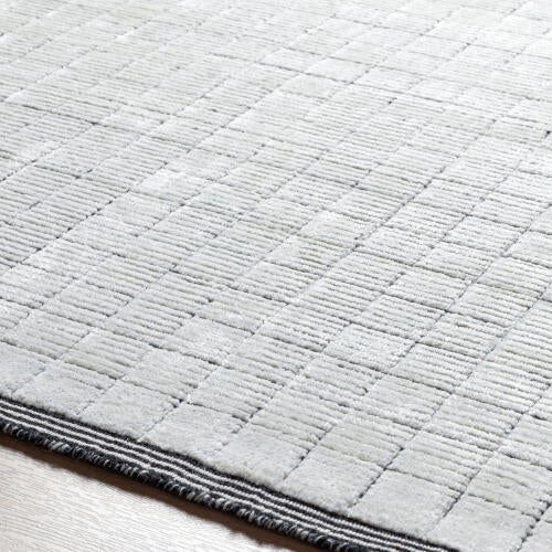 Carre Handmade Rug — Light Beige / Charcoal | CCR-2301