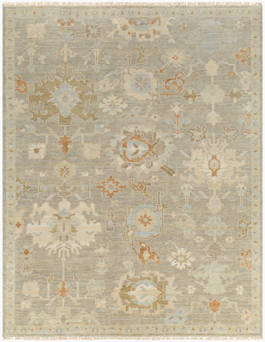 Anatalya Handmade Wool Rug — Taupe / Blue | AAT-2300