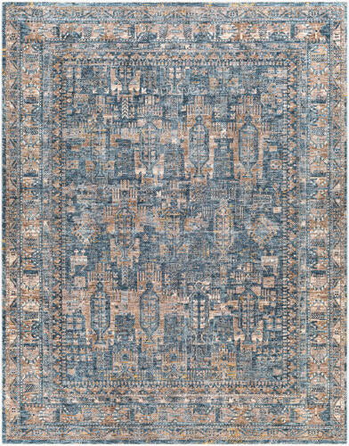 Livabliss Mirabel Machine Woven Rug — Denim / Camel | MBE-2301 - performance