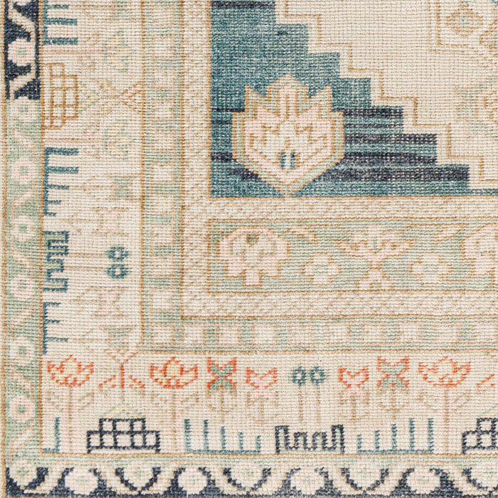 Anadolu Hand Knotted Rug — Teal / Cream | AAU-2301